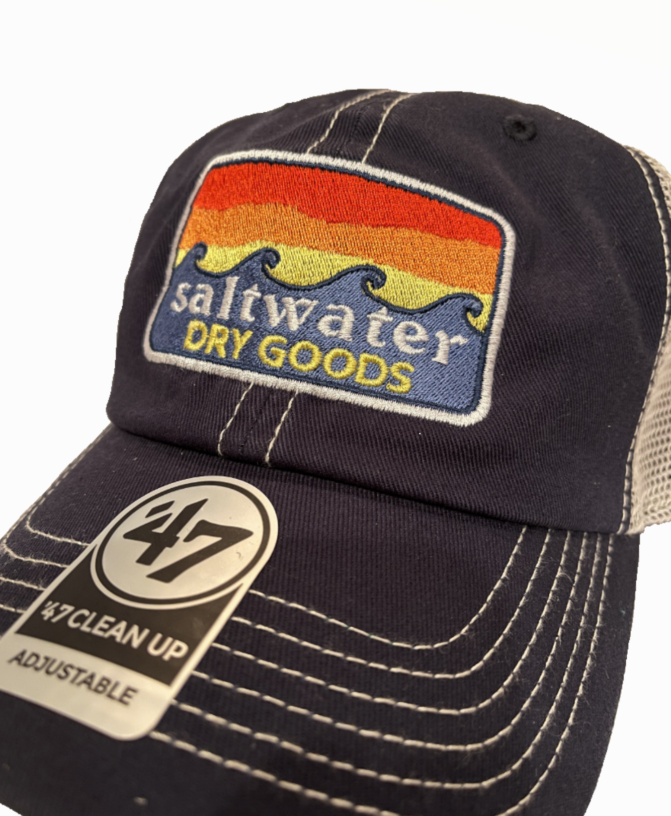 SaltWater Waves Navy Blue Trucker Hat