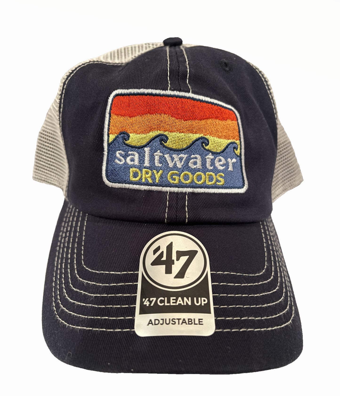 SaltWater Waves Navy Blue Trucker Hat